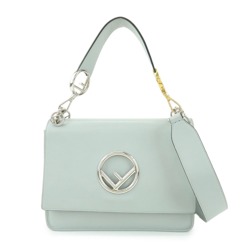 Fendi Kan I Leather Flap Blue